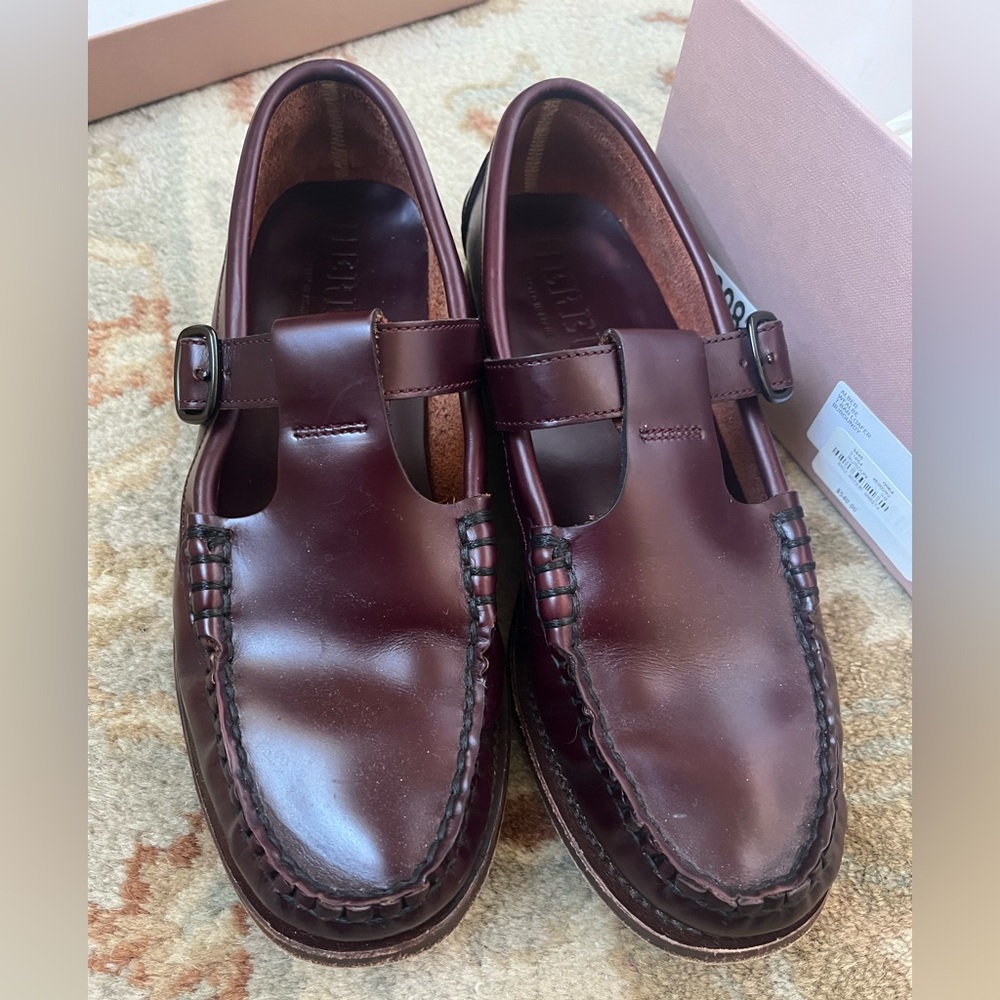 Elegant Burgundy Leather Loafers
